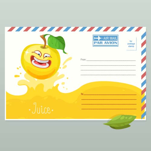 envelope cute apple 