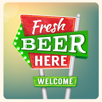 neon sign billboard design vector 03 Different neon sign billboard design vector 03