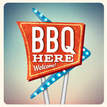 neon sign billboard design vector 04 Different neon sign billboard design vector 04