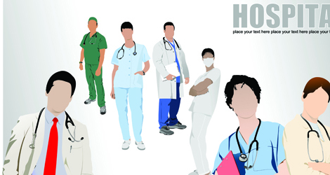 Doctor design elements vector 03
