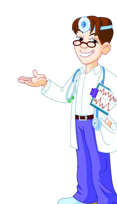 Doctor design elements vector 05