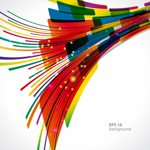 colored abstract elements vector 01 Dynamic colored abstract elements vector 01