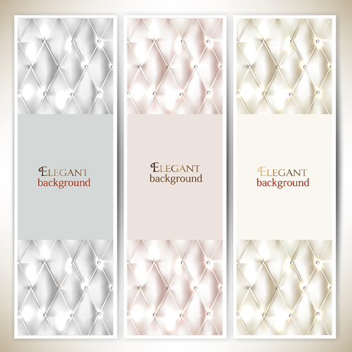 Elegant sofa background banner vector 01