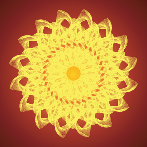 Set of Abstract Fire vector background 02
