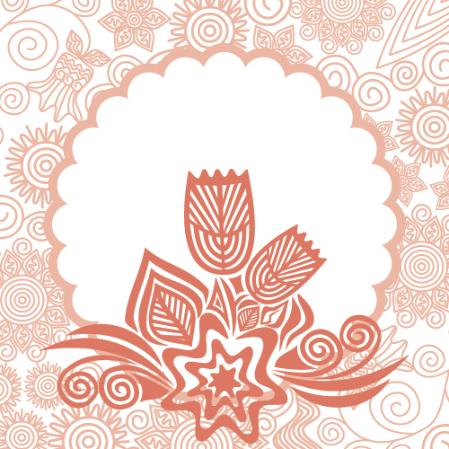 Floral tiling pattern vintage vector set 10