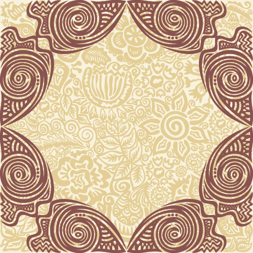 vintage tiling pattern floral 