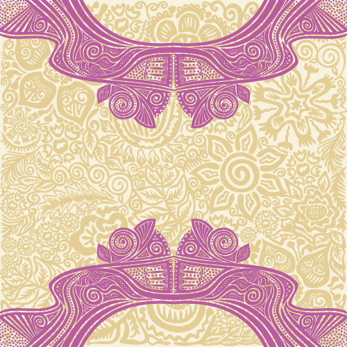 Floral tiling pattern vintage vector set 14