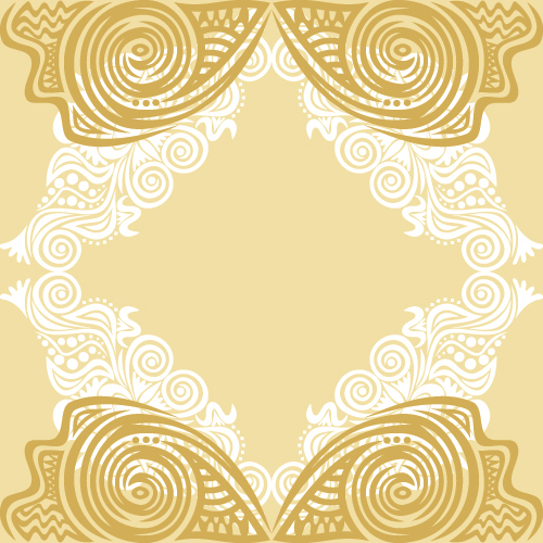 Floral tiling pattern vintage vector set 17