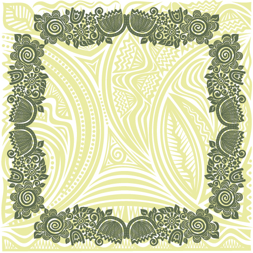Floral tiling pattern vintage vector set 18