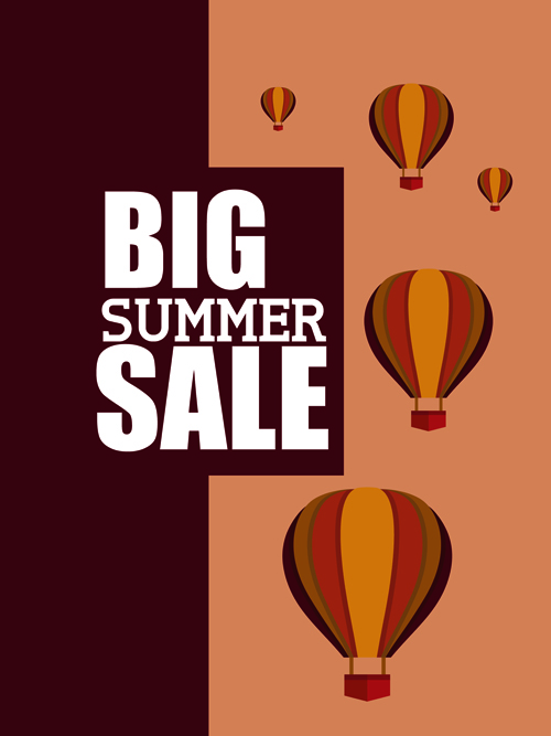 Flyer sale summer holidays vector material 03