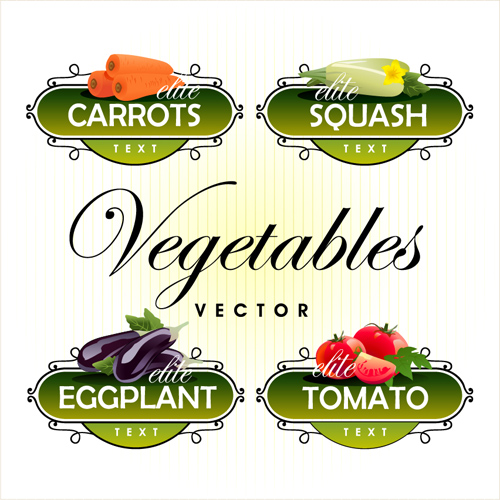 vegetables labels fruit 