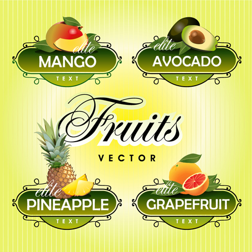 vegetables labels fruit 