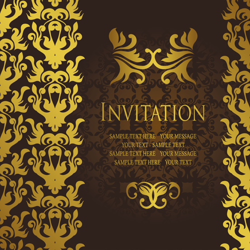 template luxury invitation gold 