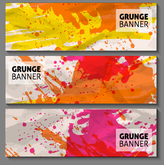 vector material grunge banners banner 