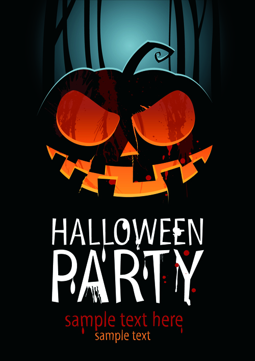 pumpkin party halloween flyer cover 