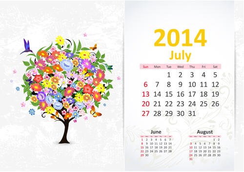 July calendar 2014 