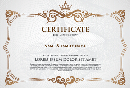 template light color diploma creative certificate 