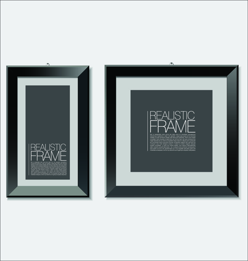 Modern photo frame shiny vector set 05