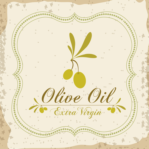 Retro font olive oil olive oil frame 