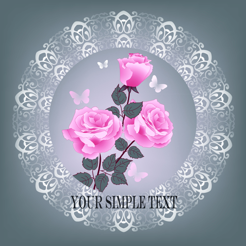 vintage pink beautiful background vector background 