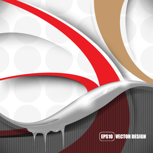 Set of ornate waves vector background 23