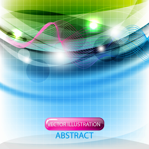 Set of ornate waves vector background 33