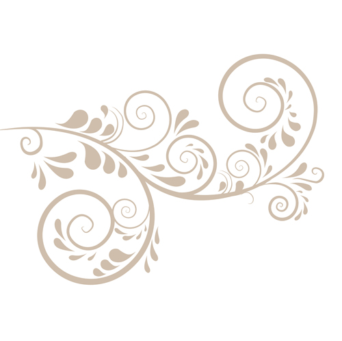Simple floral ornament background vector 01