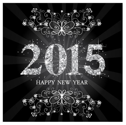 sparkling ornament new year background 2015 