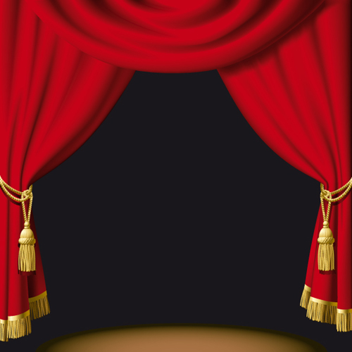 stage red curtain 
