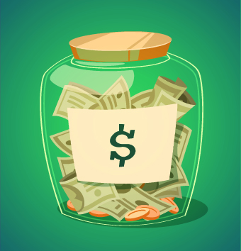 Vector Piggy bank design elements 04