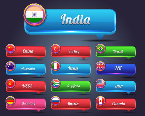 Vector buttons picture web design material 05