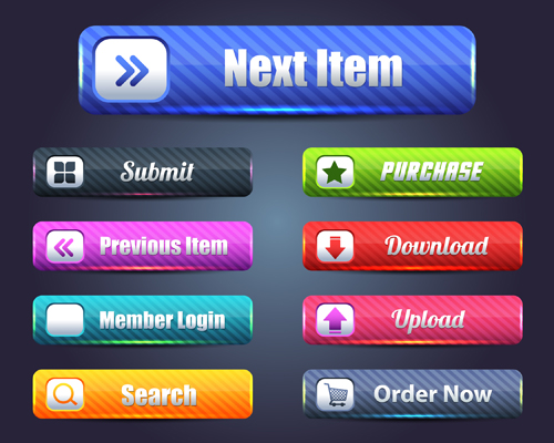 Vector buttons picture web design material 13