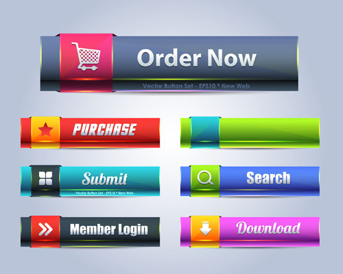 Vector buttons picture web design material 14