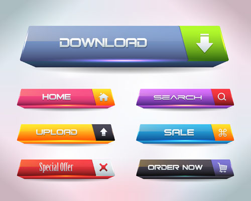 Vector buttons picture web design material 15