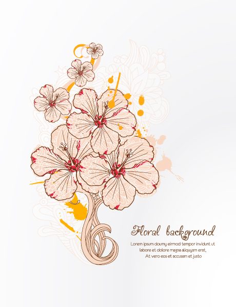 Vintage Spring floral background 33
