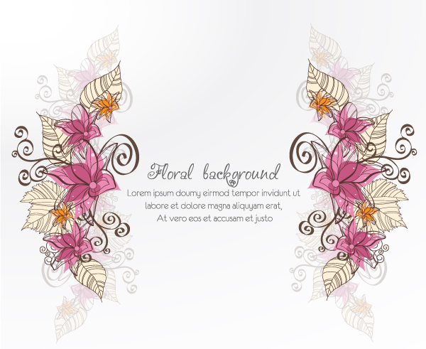 Vintage Spring floral background 42