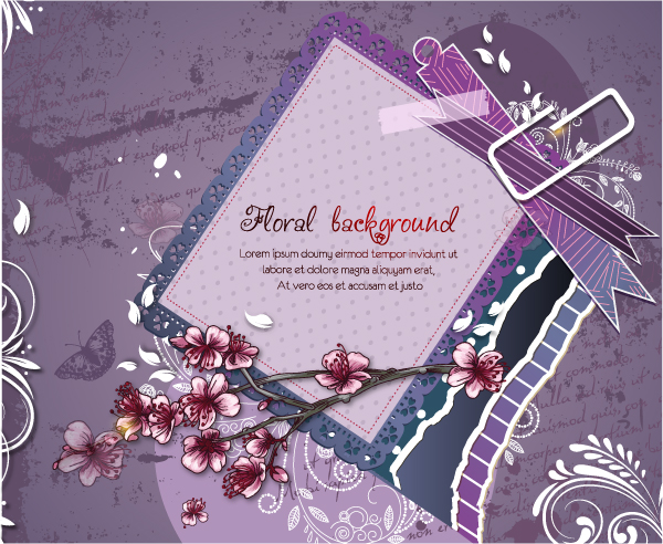 Vintage Spring floral background 44