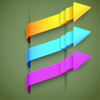 Creative Curled arrows design vector 02