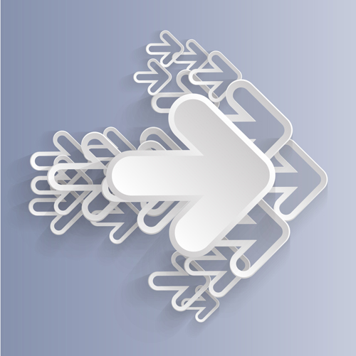 White arrows creative background vector 03