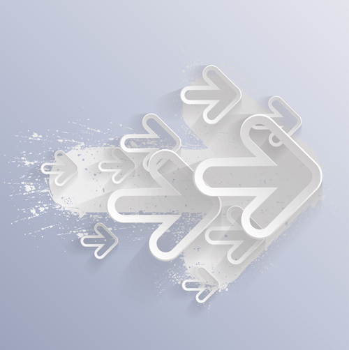White arrows creative background vector 04