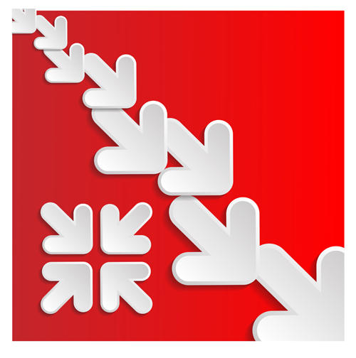 White arrows creative background vector 05