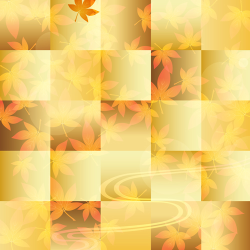 Autumn Beautiful leaves theme background vector 04