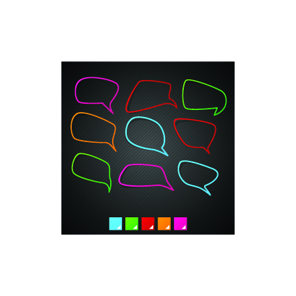 Colored blank notice frames for speech vector 01