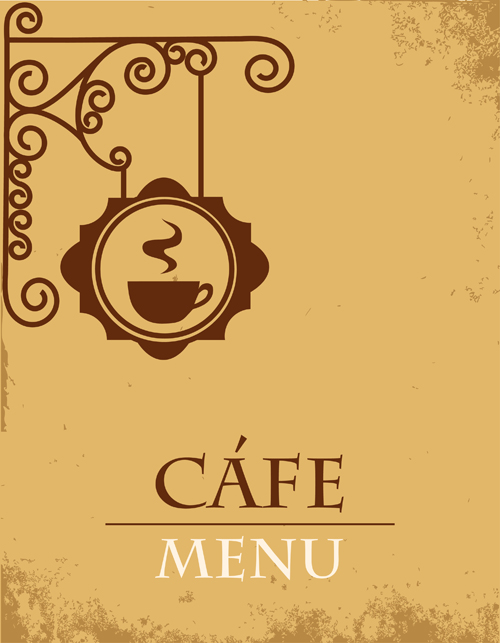 vintage menu cafe 