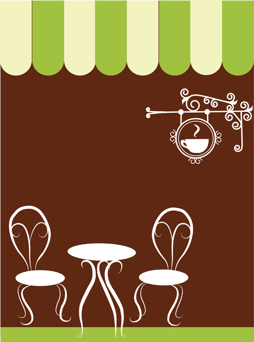 Vector of Vintage cafe menu background art 02