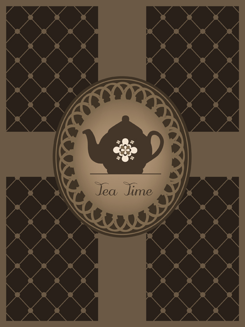 Vector of Vintage cafe menu background art 03