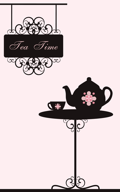Vector of Vintage cafe menu background art 04