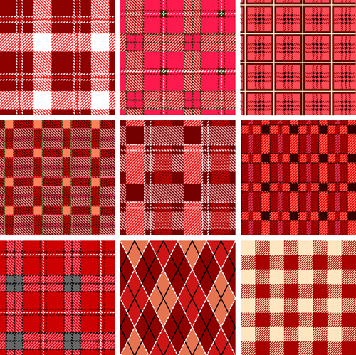 Beautiful fabric patterns vector material 03