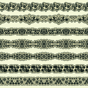 Floral ornaments and borders elements vector 05