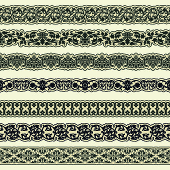 Floral ornaments and borders elements vector 06